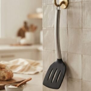 Espátula vazada inox silicone