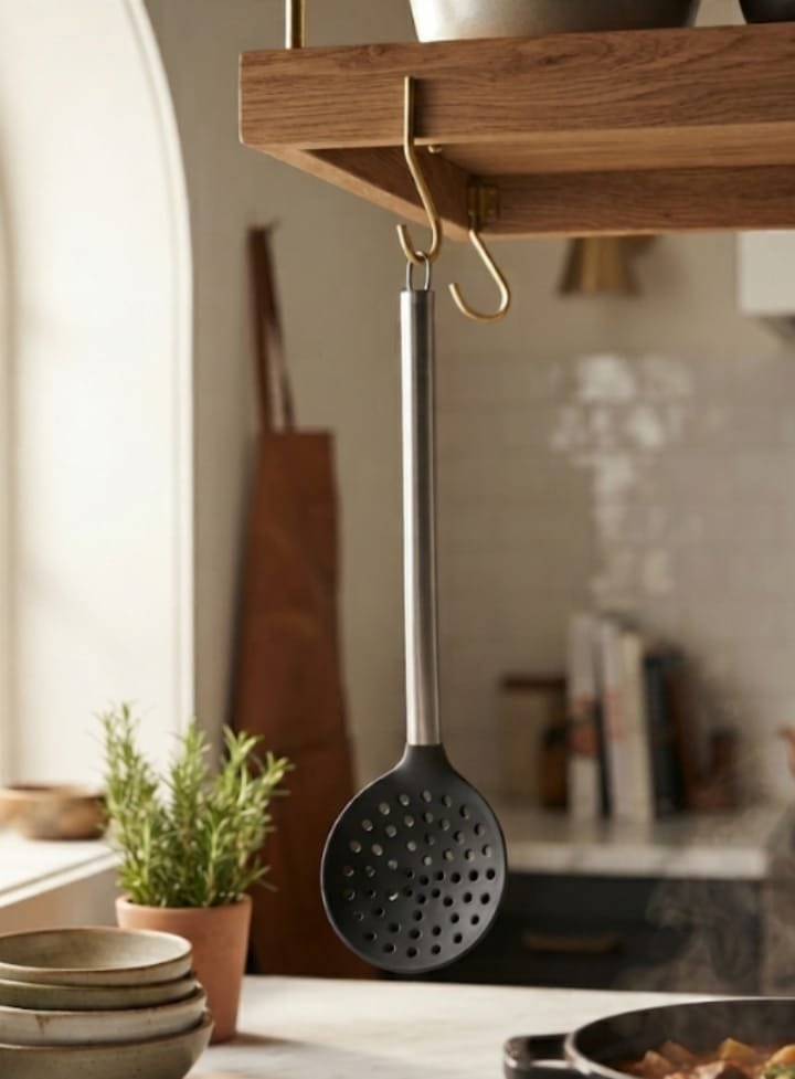 Escumadeira inox e silicone