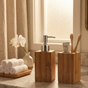Jogo Bambu para banheiro 2 pcs