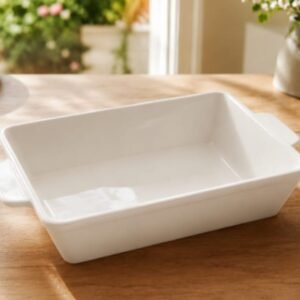 Refratário porcelana com alça 23,5X14,5cm